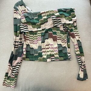 Multicolor Off-Shoulder Women Top